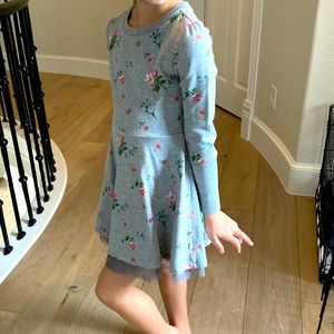 Grey gap tulle trimmed dress